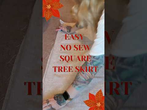 Easy No Sew Tree Skirt! #christmascrafts