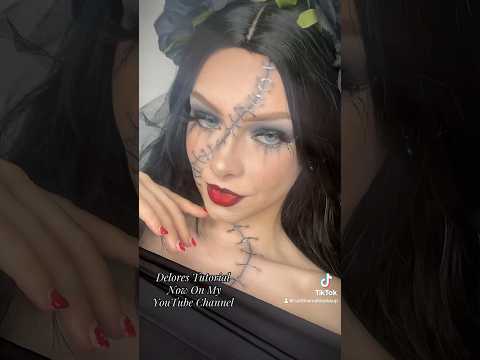 Delores full tutorial on my channel now! 🥀 #beetlejuicemakeup #makeuptutorial #makeup #halloween