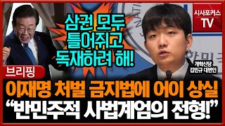 이재명 처벌 금지법에 어이 상실... 개혁신당 김민규 "반민주적 사법계엄의 전형!"