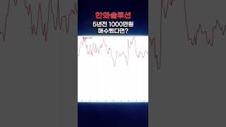 한화솔루션을 5년 전에 천만 원 샀다면 현재 수익은? / 머니차트