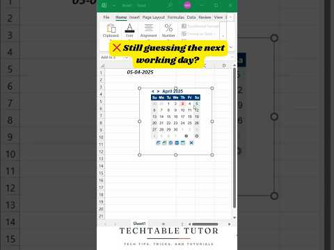Don't Guess! Find the Next Working Day Instantly with Excel #excelshorts #excel