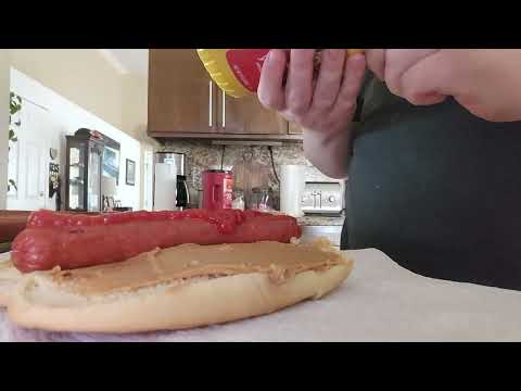 🌭 Peanut Butter Hot Dog with Mustard and Ketchup  🌭