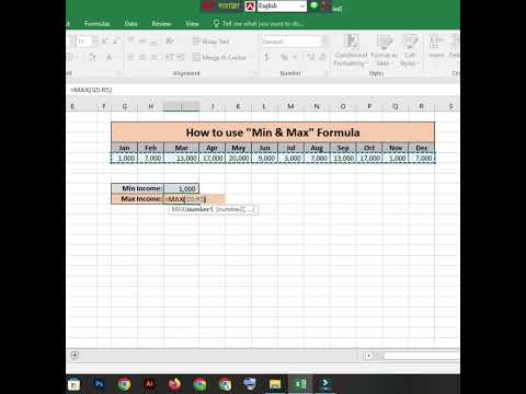 MS Excel - MIN & MAX Formula #excel #microsoftexcel #exceltutorial #excelbasics #excelformula