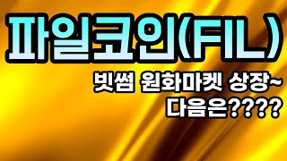 파일코인(FIL)분석영상ㅣ빗썸 원화마켓 상장~다음은????아무도 알려주지 않는 비법 공개!!!