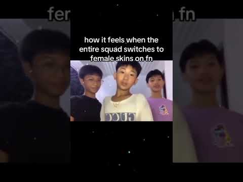 How it feels when the entire squad switches to female skins on fn🥶 #funny #fortnite #female
