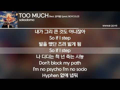 sokodomo - TOO MUCH (feat. 김아일) (prod. BOYCOLD) [가사 / Lyrics]