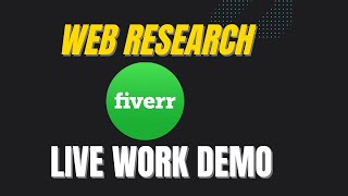 Web Research live work demo on Fiverr |  How to find website email and Facebook page
