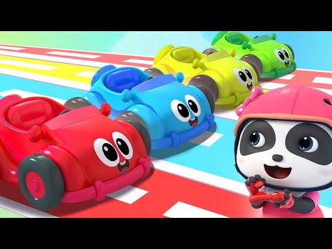 Learn Colors with Cars | Colorful Cars Race | Nursery Rhymes & Kids Songs | BabyBus