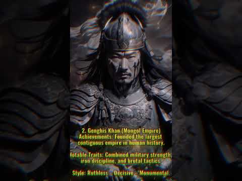 🎖️ Top 5 Warrior Kings Who Shook the World ⚔🔥 #epicmusicmix #MotivationMusic #shorts