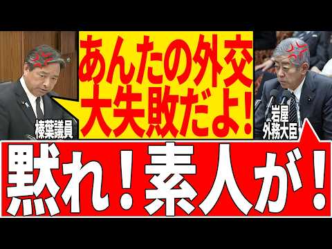 【岩屋更迭】税金を自分たちの利益のために使おうとしている政府に榛葉議員激怒！【国会/自民党/榛葉議員/岩屋外務大臣/石破茂/政治】