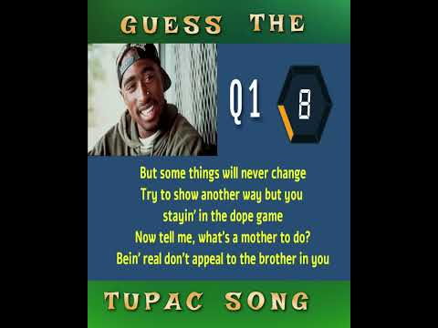 Guess the  Tupac  Songs by lyrics