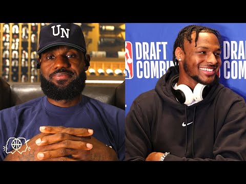 LeBron James on Bronny James