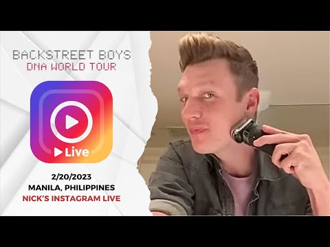 Nick Carter - Instagram Live 2/20/2023 - Manila, Philippines - DNA World Tour