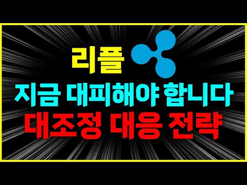 리플, 조정장 철벽 대응법. 목표가 여기로 잡으세요!