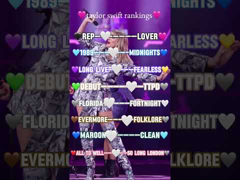My opinions! ✨🫶 #slay #rankings #taylor #fyp