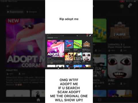 Omg wtf now if u search up adopt me with the word “scam” it shows up!