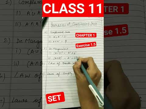 #chapter1 #math #sets #class11 #likesubscribeshare #complementofset #ncertsolutions exercise1.5