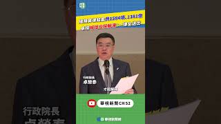 總預算凍結案共1584項、1381億　卓揆喊話立院解凍：一律全送出｜新聞原味｜華視新聞 20250422 #shorts