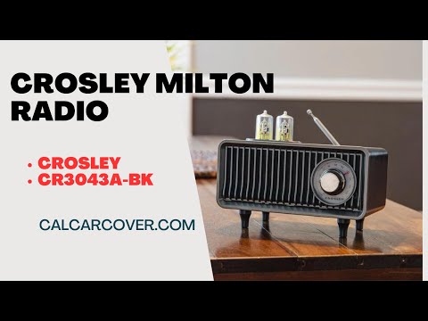 Crosley Milton Desktop Radio CR3043A-BK Vintage Look Desktop Radio with Bluetooth