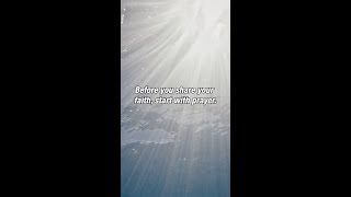 Begin with prayer