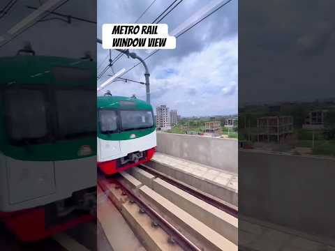 Uttara North to Uttara Central window view from metro rail