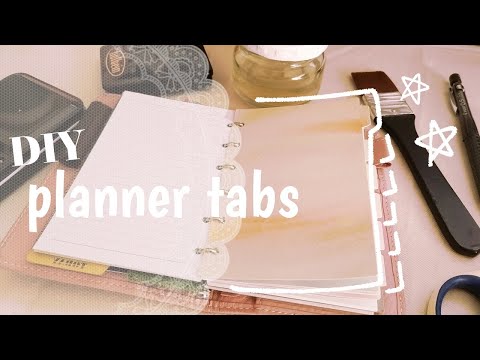 DIY planner divider tabs●pocket ring, ミニ6, watercolor