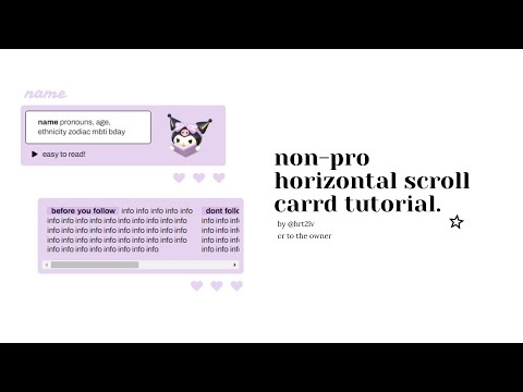 non-pro horizontal scroll carrd tutorial!　⁺　©  to the owner