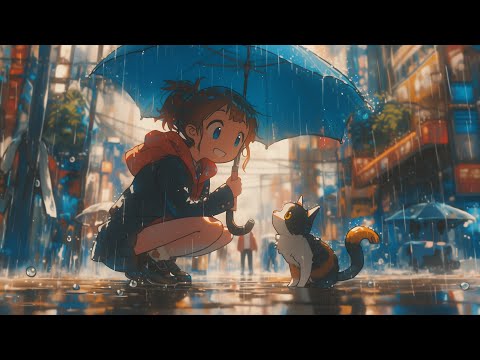 Relaxing Piano Music & Autumn Rain Vibes | A Heartwarming Moment in Rain