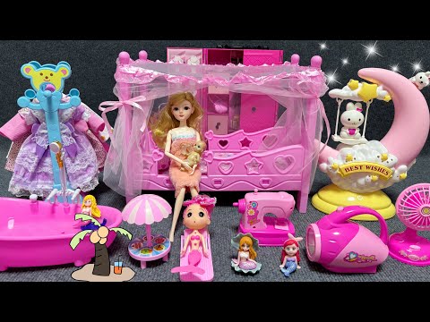 14 Minutes Satisfying with Unboxing Barbie Princess Bedroom Dress Up Playset  ASMR |Review Toys