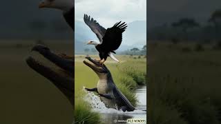 Is the eagle so fierce Even crocodiles dare to catch it!  #wildlifezerodistance #wildwonders