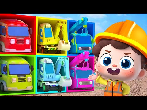 🔴LIVE | Learn Colors with Construction Trucks | Excavator | Nursery Rhymes & Kids Songs | BabyBus