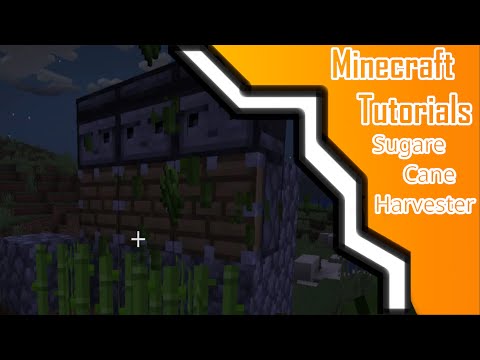 Minecraft UNLIMITED SUGAR and PAPER! - Sugar Cane Harvester Tutorial
