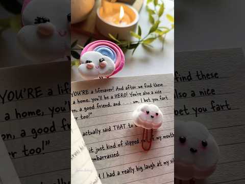 Cute FOAM CLAY Bookmarks for My Daughter! 💖📚 | DIY Paperclip Craft #clay #craft #trendingshorts