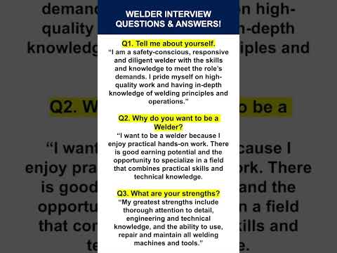 WELDER Interview Questions & Answers! #welderjobs #jobinterview #welding