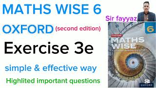 MATHS WISE 6 | EXERCISE 3E | OXFORD SECOND EDITION | EX 3E | INTEGERS