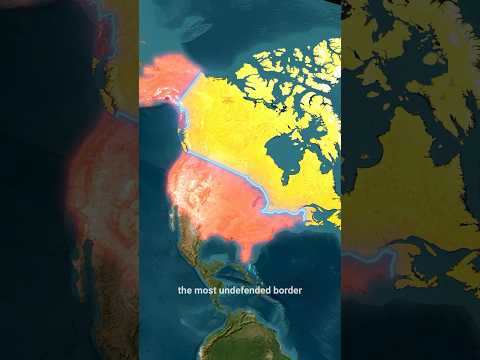 USA & Canada Border the Most Undefended Border in the World.The Slash-the Longest Treeless Zone