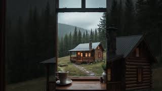 Cozy cabin getaway. #cabinlife, #rainyday, #naturegetaway