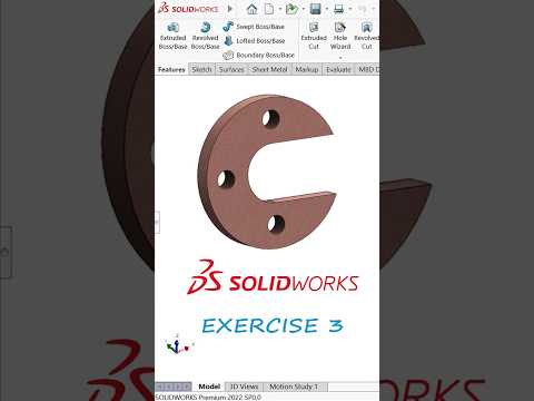 SOLIDWORKS EXERCISE 3 | #solidworks #engineering
