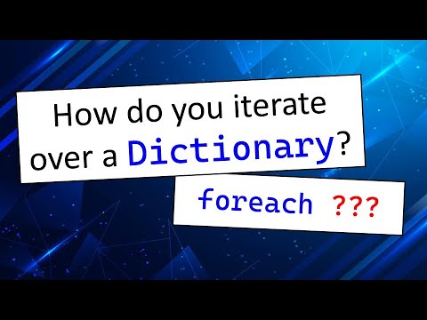 Iterate over a Dictionary in C#