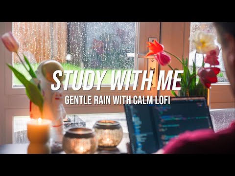 📚 2-HOUR Study With Me / Lofi + Gentle Rain Sound 🌧 / Pomodoro 25/5