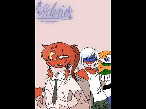 10 minutes 🇨🇳🇷🇺🇮🇳🇺🇸🎀#countryhumans #art #lazy #animation  #vocaloid