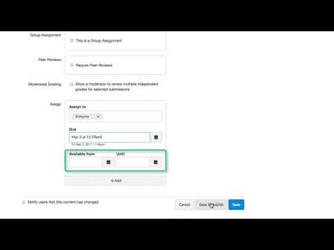 Creating Assignments in Canvas