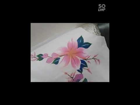 fabric panting on /White dress/