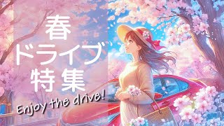 ドライブで聴きたい！【春ソング特集】桜舞う絶景ロード♪爽快音楽でリフレッシュ！