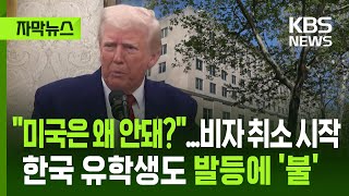 [자막뉴스] 미국은 왜 안돼?...비자 취소 시작, 한국 유학생도 발등에 '불' / KBS 2025.05.29.