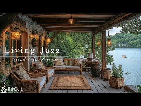 Living Tranquil Jazz In Lakeside | Spring Morning Lakeside & Gentle Jazz Melody To Relaxing At Home