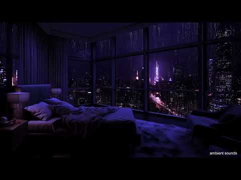 Rain sounds for sleep.  Night Rest In a Cozy  Luxury Apartment.