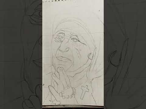 Mother Teresa drawing outline #mother teresa#art