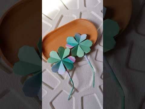 DIY Four-Leaf Clover 四叶草折纸教程🍀#giftideas #papercraft