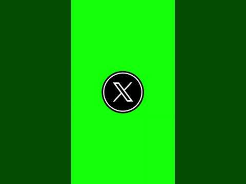 Twitter X logo animation 2024 green screen with sound effect FREE